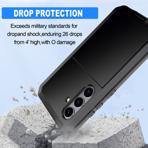 Étui en métal de Protection robuste à 360 degrés <span class=keywords><strong>pour</strong></span> Samsung Galaxy S25 S25 Plus en alliage d'aluminium avec couvercle de pare-chocs en film d'écran en verre - Product Image 3