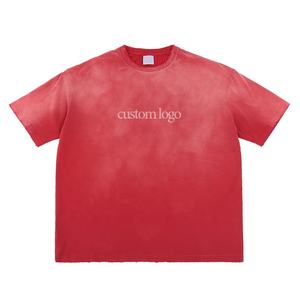 เสื้อยืดสไตล์สตรีทไซส์ใหญ่พิเศษสำหรับผู้ชายเสื้อยืดผ้าฝ้าย100% ลายออกแบบโลโก้ได้ตามต้องการ - Product Image 1