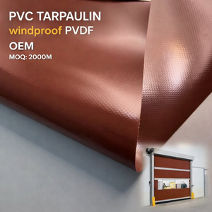 Bâche industrielle en PVC enduit au couteau, ignifuge et imperméable, 1050 g/m², 1000D, 30x30, en PVDF - Product Image 1