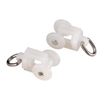 Accessoires pour rail de rideau coulissant silencieux : Support supérieur carré robuste pour montage au plafond, roulettes de support