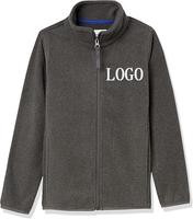 Veste polaire unisexe en microfibre 100% polyester avec fermeture éclair intégrale, logo brodé personnalisé en usine avec nom de l'entreprise