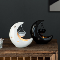 Diffuseur d'encens en céramique étoile et lune, brûleur de cire fondante, diffuseur d'huiles essentielles suspendu, style arabe, décoration de bureau, cadeau, vente en gros