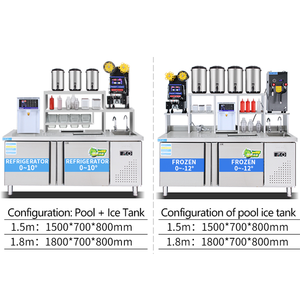 Plan de travail de préparation de 1,8 m pour les magasins de bubble tea et de milk tea, comptoir en acier inoxydable - Product Image 2