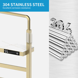 Porte-serviettes <span class=keywords><strong>noir</strong></span> chauffant électrique Smart Household Gris Sèche-serviettes électrique pour salle de bain Porte-serviettes - Product Image 3