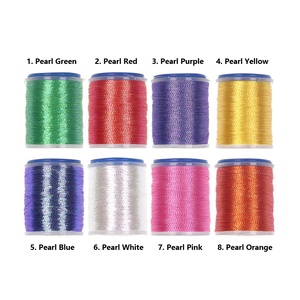 Hilo metálico de oropel de Color perla al por mayor para atar moscas <span class=keywords><strong>Ninfa</strong></span> Streamer, anzuelo de pesca con mosca con material de atado de alta calidad - Product Image 2