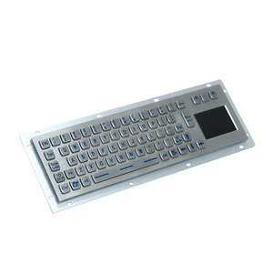 Nouveau <span class=keywords><strong>clavier</strong></span> industriel robuste avec pavé tactile, rétroéclairé par LED USB bleue, en acier inoxydable, étanche, anti-vandalisme, IP65, pour utilisation en kiosque - Product Image 2