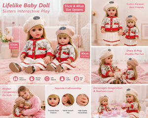 Poupée Bébé Reborn en Silicone Yeezwood Électrique à Détection <span class=keywords><strong>de</strong></span> Gravité, avec Fonctions <span class=keywords><strong>de</strong></span> <span class=keywords><strong>Rire</strong></span>, Pleurer, Musique et Parler (Espagnol, Anglais), 55 cm, pour Fille - Product Image 2