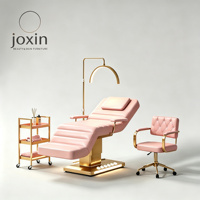 Table de massage et de soin des cils de luxe avec base dorée, idéale pour les cliniques de beauté et les spas – Vente en gros usine