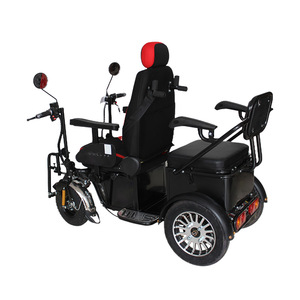 Silla de ruedas eléctrica todo terreno motorizada de asiento doble Fat Tire - Product Image 3