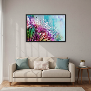 Modern Printed Canvas Poster: Dandelion Lover Gift Wall Art,<b>BLACK</b> <b>FRAMED</b> CANVAS - Product Image 3