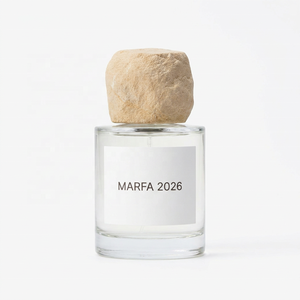 Botella de <span class=keywords><strong>Perfume</strong></span> de Lujo de 100 ml, Estilo Minimalista Desértico, Personalizada, de Cemento Compuesto Texturizado, Reciclable, con Tapa de Piedra Natural - Product Image 3