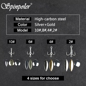 Spinpoler pêche Spinner lame triple crochet <span class=keywords><strong>en</strong></span> plastique souple Senko leurres de pêche manivelles Jerkbaits cuillères <span class=keywords><strong>saule</strong></span> Colorado lame - Product Image 2