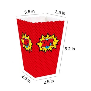 Contenedor <span class=keywords><strong>de</strong></span> cartón blanco para dulces, cajas <span class=keywords><strong>de</strong></span> palomitas <span class=keywords><strong>de</strong></span> maíz para fiesta <span class=keywords><strong>de</strong></span> cumpleaños, fiestas temáticas, películas y noches Carnavales - Product Image 2