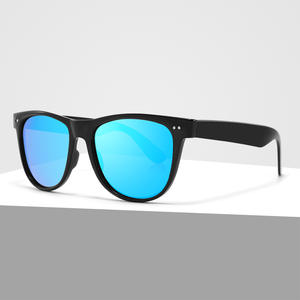 Gafas de sol polarizadas Conchen, montura ovalada negra, lentes TAC con protección UV400, unisex, para protección solar, conducción, viajes y moda. - Product Image 2