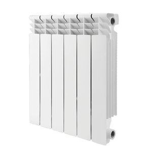 Radiatore in <span class=keywords><strong>Alluminio</strong></span> Pressofuso a 3 Alette per Riscaldamento Centralizzato a Parete, 500 Centrali, 3 Finestre, con Raccordi e Guarnizioni - Product Image 3
