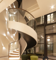 Escalier moderne en spirale, usine en chine, avec Structure en acier, pour l'intérieur, en verre, nouveau
