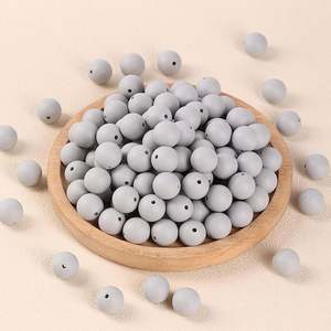 Vente en gros de bonne qualité bébé à mâcher sans BPA ficelle de dentition ronde colorée opale 12mm en silicone caméléon perle - Product Image 4