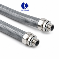 Conducto de Hierro Flexible de 25MM (1 Pulgada) Recubierto de PVC, Resistente al Fuego e Impermeable, para Protección de Cables