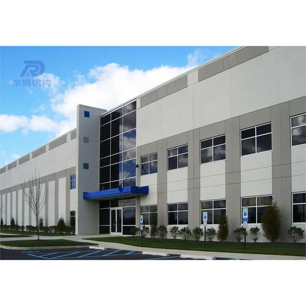 manufacturing glass curtain steel structure warehouse industrial shed walls frame building