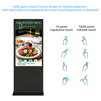Écran tactile LCD numérique de 32 pouces avec fonction tactile IR et système de gestion CMS pour café, centre commercial, hôtel