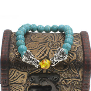 Cuentas de piedra Natural Yoga Valconic energía de sanación piedra de Lava pulsera de la cabeza de dragón ST063 - Product Image 6