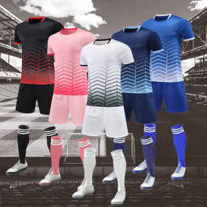 Seragam Sepak Bola Berkualitas Profesional, Bahan Polyester Bernapas, Set Kaos dan Celana Pendek Sublimasi untuk Klub - Product Image 1