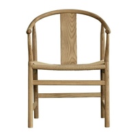 Fauteuil de salon de style nordique Hans Vegner Design, chaise de salon d'hôtel, structure en bois massif, fauteuil de détente