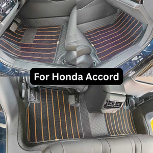 5D 7D กันลื่นกันน้ำสำหรับรถยนต์ฮอนด้าพรมปูพื้นรถยนต์แผ่นหนังพีวีซีหรูหราปรับแต่งได้ทุกสภาพอากาศ - Product Image 5