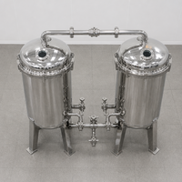 Réservoir de filtration industriel en acier au carbone, filtre à sable mécanique multimédia, cuve sous pression à rétrolavage automatique pour traitement des eaux usées 5000L/heure 1