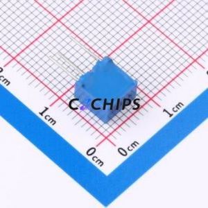 Résistance/potentiomètre réglable 3362X-105-LF, composant traversant (THT)-3P, 7x6,8 mm, résistance 1 mOhm, 10 %, 500 mW, 250 ppm/ ℃ - Product Image 2