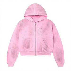 Unisex Oversized <b>Zip</b>-Up <b>Hoodie</b> Solid Yellow Woven Fleece 100% Cotton Casual Streetwear <b>Pocket</b> Regular Fit Winter Wear - Product Image 3