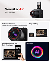 Cámara de Transmisión en Vivo 4K30 con CMOS de 1/1.3" y Lente F1.05, Cámara Web Todo en Uno Hollyland VenusLiv Air para Creadores de Contenido