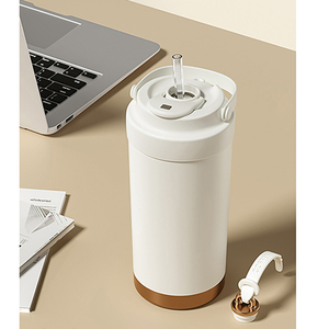 316L Stainless Steel Coffee <b>Tumbler</b> 500ml Travel <b>Tumbler</b> <b>with</b> <b>Straw</b> 2-in-1 Dual Drinking Custom Logo Unisex - Product Image 2