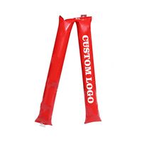 Services OEM/ODM Conception personnalisée Jeu de football Fabricants de bruit Ballon gonflable Logo sur bâton Bâton d'encouragement avec pompons