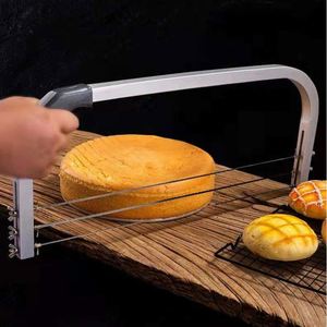 Cuchillo para Pastel de Acero Inoxidable Ecológico al por Mayor con 3 Cuchillas Ajustables, Herramienta de Repostería Apta para Horno - Product Image 1