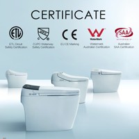 MWD CE 220V WC intelligent suspendu mural sans bride, chasse silencieuse, siphon en P 180mm, ensemble WC intelligent avec bidet, vente en gros OEM