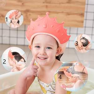 Bonnet <span class=keywords><strong>de</strong></span> <span class=keywords><strong>bain</strong></span> pour bébé personnalisé, grand bonnet <span class=keywords><strong>de</strong></span> <span class=keywords><strong>douche</strong></span> imperméable pour bébé, protecteur <span class=keywords><strong>de</strong></span> la tête, des yeux, des oreilles, shampoing, visière, chapeau pour enfants et tout-petits - Product Image 1