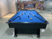 Mesa de Billar y Snooker Profesional de Lujo para Interiores, Moderna, de 7, 8 y 9 pies, con Retorno de Bolas, Personalizable, de Cuero y MDF, ¡Venta Caliente!