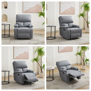 Juego de Sofás Reclinables Modernos de Tela Personalizados 3+2+1, Extensibles, con Portavasos y Silla Reclinable con Masaje 6007, Venta al Por Mayor - Product Image 3