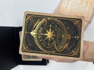 Boîte d'emballage personnalisée en carton écologique pour jeu de cartes de <span class=keywords><strong>tarot</strong></span>, boîte cadeau rigide magnétique, estampage à chaud or, ensemble de cartes oracle, OEM - Product Image 3