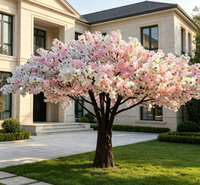 Arbre de cerisier japonais artificiel sur mesure de grande taille pour la décoration intérieure de café et de restaurant