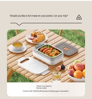 Kotak Makan Elektrik Portabel 1L dengan Pengaturan Suhu Multi-Tingkat yang Dapat Disesuaikan, Layar LED Digital Nirkabel untuk Luar Ruangan, Mobil, dan Rumah Tangga, Tahun 2025
