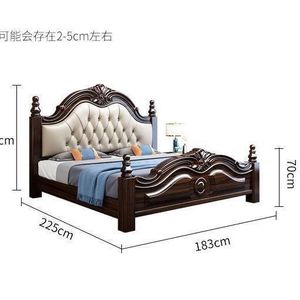 American and European New Style Royal Luxury Double Twin Storage King Beds Frame Solid Wood <strong>Headboards</strong> for <strong>Queen</strong> - Product Image 6