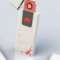 Briquet électrique sans flamme, rechargeable par USB, résistant au vent, sensible au toucher, avec boîte cadeau pour offres promotionnelles
