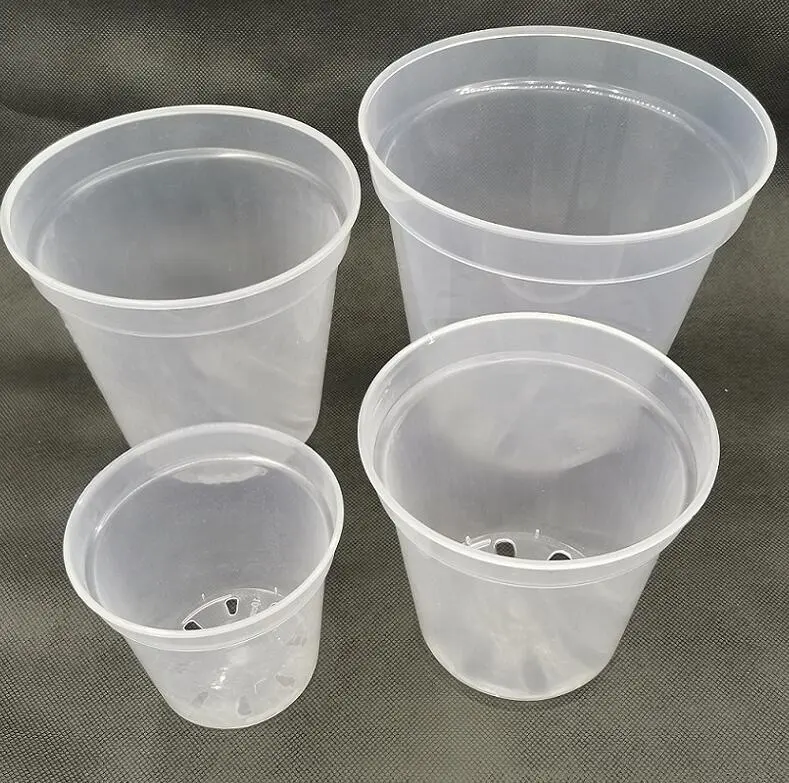 Plastik Transparan Grosir Pot Bunga Anggrek Pot Anggrek dengan Lubang Jelas Pot Anggrek Lubang Keranjang Plastik Bening