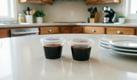 Gobelets à sauce jetables en PP de qualité alimentaire, imprimés sur mesure OEM, avec couvercles, mini-récipients transparents pour condiments, sauces, vinaigrettes