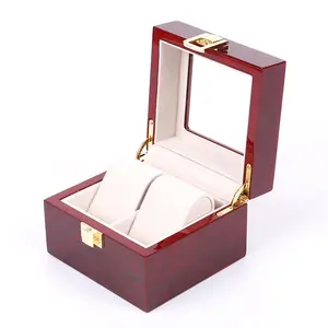 Роскошная деревянная Подарочная коробка для часов IDEAR с откидной крышкой, индивидуальный дизайн, оптом