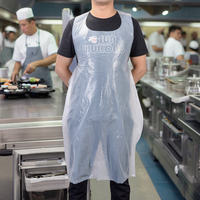 Tablier en plastique portable et imperméable, résistant à l'huile et aux taches, avec impression gratuite et logo exclusif personnalisé