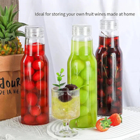 Nouveaux produits Borosilicate 500ml 750ml 1000ml Bouteilles d'eau en verre pour jus de vin-Bouteille à boire en verre durable