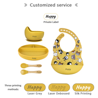 Vaisselle pour bébé en gros, 100% qualité alimentaire, sans BPA, ensemble d'alimentation pour enfants avec séparateur, bol à ventouse en silicone pour bébé